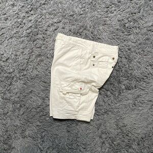 Y2K Quicksilver Off White Cargo Shorts Mens Size Waist 34